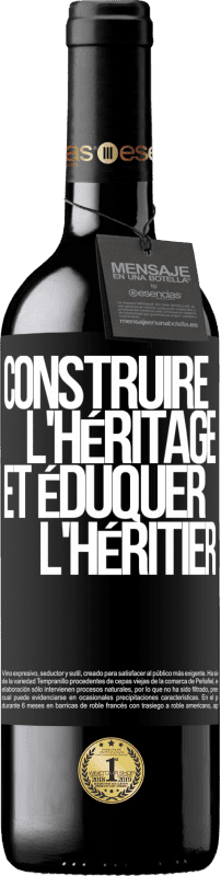 39,95 € Envoi gratuit | Vin rouge Édition RED MBE Réserve Construis l'héritage et élève l'héritier Étiquette Noire. Étiquette personnalisable Réserve 12 Mois Récolte 2015 Tempranillo