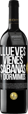 39,95 € Spedizione Gratuita | Vino rosso Edizione RED MBE Riserva Llueves, vienes, sábanas y dormimos Etichetta Nera. Etichetta personalizzabile Riserva 12 Mesi Raccogliere 2014 Tempranillo