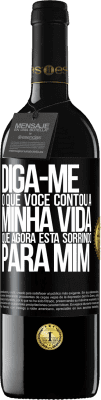 39,95 € Envio grátis | Vinho tinto Edição RED MBE Reserva Diga-me o que você contou a minha vida que agora está sorrindo para mim Etiqueta Preta. Etiqueta personalizável Reserva 12 Meses Colheita 2015 Tempranillo