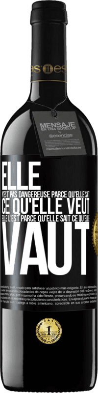 39,95 € Envoi gratuit | Vin rouge Édition RED MBE Réserve Elle n'est pas dangereuse parce qu'elle sait ce qu'elle veut, elle l'est parce qu'elle sait ce qu'elle vaut Étiquette Noire. Étiquette personnalisable Réserve 12 Mois Récolte 2015 Tempranillo