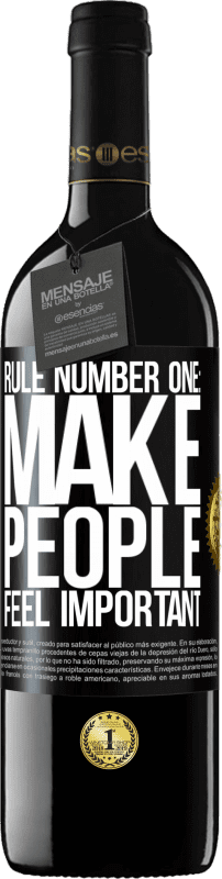 39,95 € Free Shipping | Red Wine RED Edition MBE Reserve Rule number one: make people feel important Black Label. Customizable label Reserve 12 Months Harvest 2014 Tempranillo