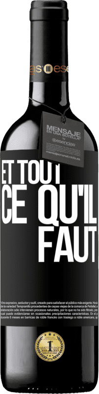 39,95 € Envoi gratuit | Vin rouge Édition RED MBE Réserve Et tout ce qu'il faut Étiquette Noire. Étiquette personnalisable Réserve 12 Mois Récolte 2015 Tempranillo