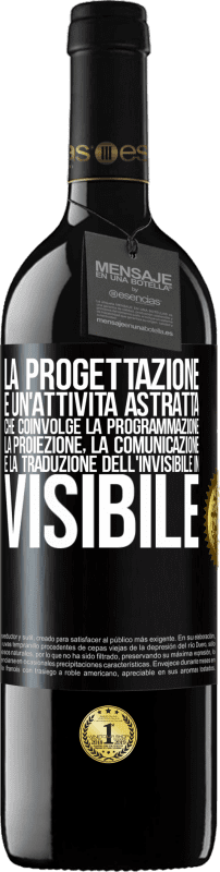 39,95 € Spedizione Gratuita | Vino rosso Edizione RED MBE Riserva La progettazione è un'attività astratta che coinvolge la programmazione, la proiezione, la comunicazione ... e la traduzione Etichetta Nera. Etichetta personalizzabile Riserva 12 Mesi Raccogliere 2015 Tempranillo