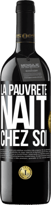 39,95 € Envoi gratuit | Vin rouge Édition RED MBE Réserve La pauvreté naît chez soi Étiquette Noire. Étiquette personnalisable Réserve 12 Mois Récolte 2015 Tempranillo