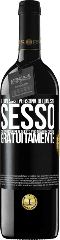 39,95 € Spedizione Gratuita | Vino rosso Edizione RED MBE Riserva A qualsiasi persona di qualsiasi SESSO con ogni bicchiere di questo vino diamo un coperchio GRATUITAMENTE Etichetta Nera. Etichetta personalizzabile Riserva 12 Mesi Raccogliere 2015 Tempranillo