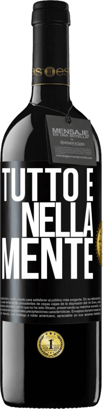 39,95 € Spedizione Gratuita | Vino rosso Edizione RED MBE Riserva Tutto è nella mente Etichetta Nera. Etichetta personalizzabile Riserva 12 Mesi Raccogliere 2015 Tempranillo