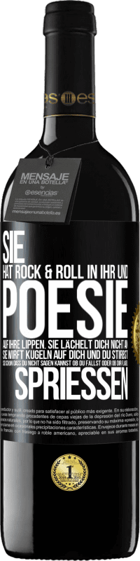 39,95 € Kostenloser Versand | Rotwein RED Ausgabe MBE Reserve Sie hat Rock & Roll in ihr und Poesie auf ihre Lippen. Sie lächelt dich nicht an, sie wirft Kugeln auf dich und du stirbst so sc Schwarzes Etikett. Anpassbares Etikett Reserve 12 Monate Ernte 2015 Tempranillo