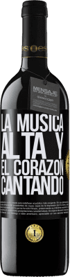 39,95 € Envío gratis | Vino Tinto Edición RED MBE Reserva La música alta y el corazón cantando Etiqueta Negra. Etiqueta personalizable Reserva 12 Meses Cosecha 2014 Tempranillo