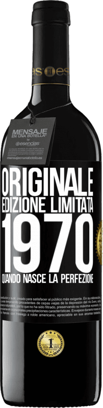 39,95 € Spedizione Gratuita | Vino rosso Edizione RED MBE Riserva Originale. Edizione Limitata. 1970. Quando nasce la perfezione Etichetta Nera. Etichetta personalizzabile Riserva 12 Mesi Raccogliere 2015 Tempranillo