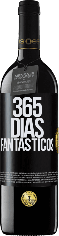 39,95 € Envío gratis | Vino Tinto Edición RED MBE Reserva 365 días fantásticos Etiqueta Negra. Etiqueta personalizable Reserva 12 Meses Cosecha 2016 Tempranillo
