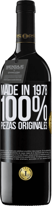 39,95 € Envío gratis | Vino Tinto Edición RED MBE Reserva Made in 1978. 100% piezas originales Etiqueta Negra. Etiqueta personalizable Reserva 12 Meses Cosecha 2014 Tempranillo
