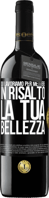 39,95 € Spedizione Gratuita | Vino rosso Edizione RED MBE Riserva Qui lavoriamo per mettere in risalto la tua bellezza Etichetta Nera. Etichetta personalizzabile Riserva 12 Mesi Raccogliere 2015 Tempranillo