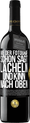 39,95 € Kostenloser Versand | Rotwein RED Ausgabe MBE Reserve Wie der Fotograf schon sagt, lächeln und Kinn nach oben Schwarzes Etikett. Anpassbares Etikett Reserve 12 Monate Ernte 2014 Tempranillo