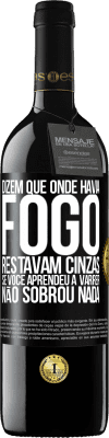 39,95 € Envio grátis | Vinho tinto Edição RED MBE Reserva Dizem que onde havia fogo, restavam cinzas. Se você aprendeu a varrer, não sobrou nada Etiqueta Preta. Etiqueta personalizável Reserva 12 Meses Colheita 2015 Tempranillo