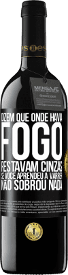 39,95 € Envio grátis | Vinho tinto Edição RED MBE Reserva Dizem que onde havia fogo, restavam cinzas. Se você aprendeu a varrer, não sobrou nada Etiqueta Preta. Etiqueta personalizável Reserva 12 Meses Colheita 2016 Tempranillo
