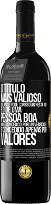 39,95 € Envio grátis | Vinho tinto Edição RED MBE Reserva O título mais valioso que você pode conseguir nesta vida é o de uma pessoa boa, não é concedido por universidades, é Etiqueta Preta. Etiqueta personalizável Reserva 12 Meses Colheita 2014 Tempranillo