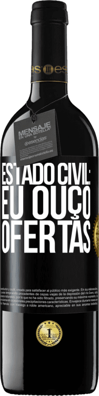 39,95 € Envio grátis | Vinho tinto Edição RED MBE Reserva Estado civil: eu ouço ofertas Etiqueta Preta. Etiqueta personalizável Reserva 12 Meses Colheita 2016 Tempranillo