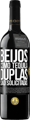 39,95 € Envio grátis | Vinho tinto Edição RED MBE Reserva Beijos como tequila. Duplas são solicitadas Etiqueta Preta. Etiqueta personalizável Reserva 12 Meses Colheita 2014 Tempranillo