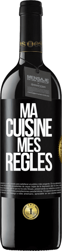 39,95 € Envoi gratuit | Vin rouge Édition RED MBE Réserve Ma cuisine, mes règles Étiquette Noire. Étiquette personnalisable Réserve 12 Mois Récolte 2014 Tempranillo