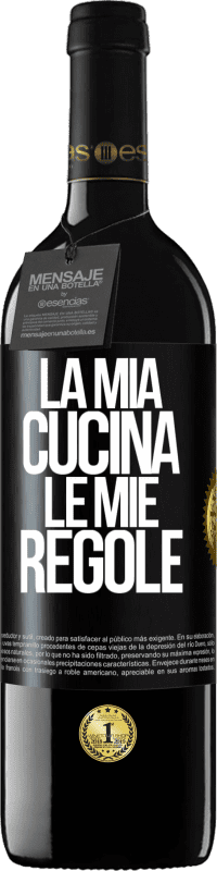 39,95 € Spedizione Gratuita | Vino rosso Edizione RED MBE Riserva La mia cucina, le mie regole Etichetta Nera. Etichetta personalizzabile Riserva 12 Mesi Raccogliere 2014 Tempranillo