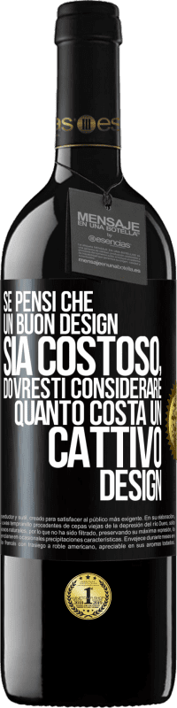 39,95 € Spedizione Gratuita | Vino rosso Edizione RED MBE Riserva Se pensi che un buon design sia costoso, dovresti considerare quanto costa un cattivo design Etichetta Nera. Etichetta personalizzabile Riserva 12 Mesi Raccogliere 2015 Tempranillo