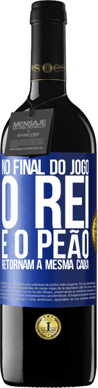 39,95 € Envio grátis | Vinho tinto Edição RED MBE Reserva No final do jogo, o rei e o peão retornam à mesma caixa Etiqueta Azul. Etiqueta personalizável Reserva 12 Meses Colheita 2015 Tempranillo