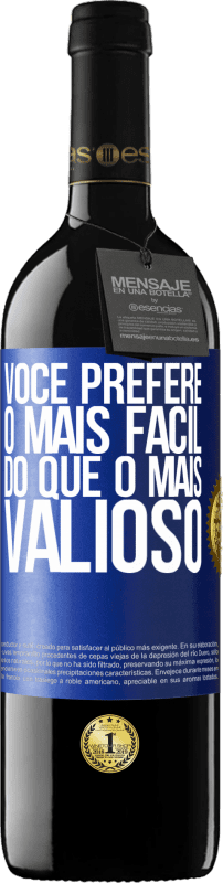 39,95 € Envio grátis | Vinho tinto Edição RED MBE Reserva Você prefere o mais fácil do que o mais valioso Etiqueta Azul. Etiqueta personalizável Reserva 12 Meses Colheita 2015 Tempranillo