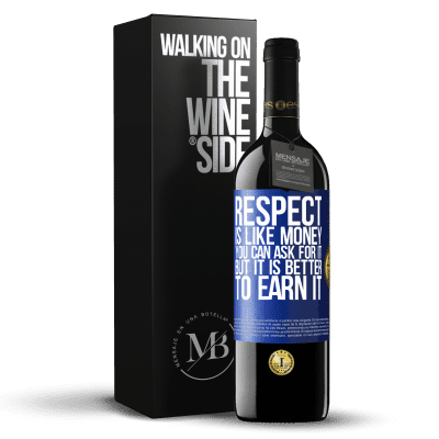 «Respect is like money. You can ask for it, but it is better to earn it» RED Edition MBE Reserve