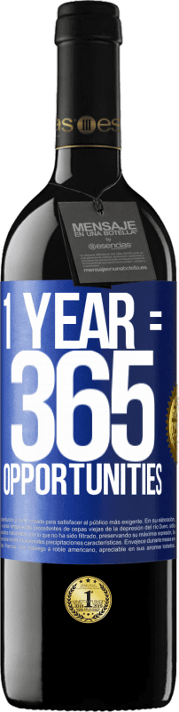 39,95 € Spedizione Gratuita | Vino rosso Edizione RED MBE Riserva 1 year 365 opportunities Etichetta Blu. Etichetta personalizzabile Riserva 12 Mesi Raccogliere 2015 Tempranillo