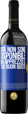 39,95 € Spedizione Gratuita | Vino rosso Edizione RED MBE Riserva Ora non sono disponibile, ma apprezzo il tuo buon gusto Etichetta Blu. Etichetta personalizzabile Riserva 12 Mesi Raccogliere 2014 Tempranillo