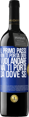 39,95 € Spedizione Gratuita | Vino rosso Edizione RED MBE Riserva Il primo passo non ti porta dove vuoi andare, ma ti porta da dove sei Etichetta Blu. Etichetta personalizzabile Riserva 12 Mesi Raccogliere 2014 Tempranillo