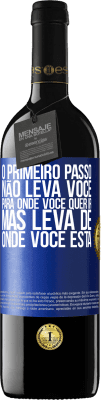 39,95 € Envio grátis | Vinho tinto Edição RED MBE Reserva O primeiro passo não leva você para onde você quer ir, mas leva de onde você está Etiqueta Azul. Etiqueta personalizável Reserva 12 Meses Colheita 2014 Tempranillo