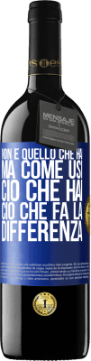 39,95 € Spedizione Gratuita | Vino rosso Edizione RED MBE Riserva Non è quello che hai, ma come usi ciò che hai, ciò che fa la differenza Etichetta Blu. Etichetta personalizzabile Riserva 12 Mesi Raccogliere 2015 Tempranillo