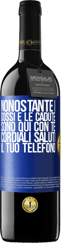 39,95 € Spedizione Gratuita | Vino rosso Edizione RED MBE Riserva Nonostante i dossi e le cadute, sono qui con te. Cordiali saluti, il tuo telefono Etichetta Blu. Etichetta personalizzabile Riserva 12 Mesi Raccogliere 2015 Tempranillo