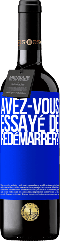 39,95 € Envoi gratuit | Vin rouge Édition RED MBE Réserve avez-vous essayé de redémarrer? Étiquette Bleue. Étiquette personnalisable Réserve 12 Mois Récolte 2016 Tempranillo