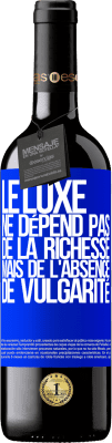 39,95 € Envoi gratuit | Vin rouge Édition RED MBE Réserve Le luxe ne dépend pas de la richesse, mais de l'absence de vulgarité Étiquette Bleue. Étiquette personnalisable Réserve 12 Mois Récolte 2014 Tempranillo