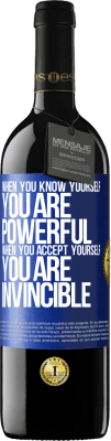 39,95 € Free Shipping | Red Wine RED Edition MBE Reserve When you know yourself, you are powerful. When you accept yourself, you are invincible Blue Label. Customizable label Reserve 12 Months Harvest 2015 Tempranillo
