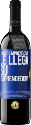 39,95 € Envío gratis | Vino Tinto Edición RED MBE Reserva A todo emprendedor le llega su emprendedora Etiqueta Azul. Etiqueta personalizable Reserva 12 Meses Cosecha 2015 Tempranillo