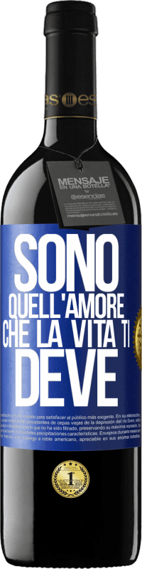 39,95 € Spedizione Gratuita | Vino rosso Edizione RED MBE Riserva Sono quell'amore che la vita ti deve Etichetta Blu. Etichetta personalizzabile Riserva 12 Mesi Raccogliere 2015 Tempranillo