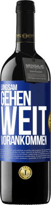 39,95 € Kostenloser Versand | Rotwein RED Ausgabe MBE Reserve Langsam gehen. Weit vorankommen Blaue Markierung. Anpassbares Etikett Reserve 12 Monate Ernte 2015 Tempranillo