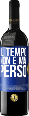 39,95 € Spedizione Gratuita | Vino rosso Edizione RED MBE Riserva Il tempo non è mai perso Etichetta Blu. Etichetta personalizzabile Riserva 12 Mesi Raccogliere 2015 Tempranillo