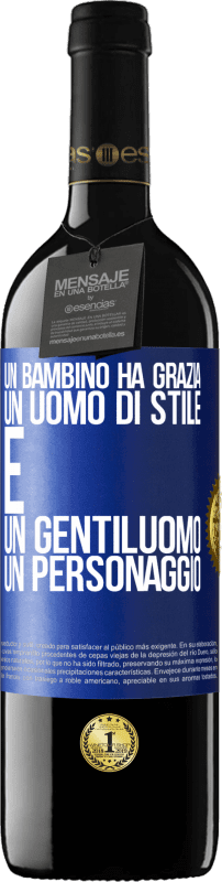 39,95 € Spedizione Gratuita | Vino rosso Edizione RED MBE Riserva Un bambino ha grazia, un uomo di stile e un gentiluomo, un personaggio Etichetta Blu. Etichetta personalizzabile Riserva 12 Mesi Raccogliere 2015 Tempranillo