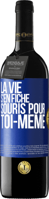 39,95 € Envoi gratuit | Vin rouge Édition RED MBE Réserve La vie s'en fiche, souris pour toi-même Étiquette Bleue. Étiquette personnalisable Réserve 12 Mois Récolte 2015 Tempranillo