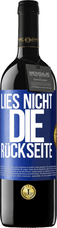 39,95 € Kostenloser Versand | Rotwein RED Ausgabe MBE Reserve Lies nicht die Rückseite Blaue Markierung. Anpassbares Etikett Reserve 12 Monate Ernte 2015 Tempranillo