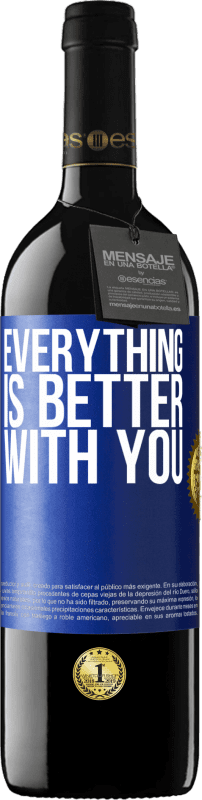 39,95 € 送料無料 | 赤ワイン REDエディション MBE 予約する あなたと一緒にすべてが良いです 青いタグ. カスタマイズ可能なラベル 予約する 12 月 収穫 2016 Tempranillo