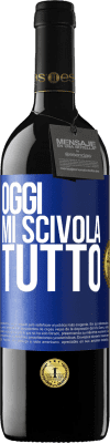 39,95 € Spedizione Gratuita | Vino rosso Edizione RED MBE Riserva Oggi mi scivola tutto Etichetta Blu. Etichetta personalizzabile Riserva 12 Mesi Raccogliere 2015 Tempranillo