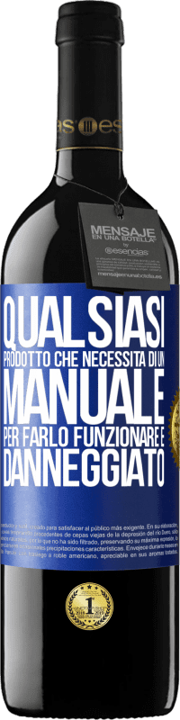 39,95 € Spedizione Gratuita | Vino rosso Edizione RED MBE Riserva Qualsiasi prodotto che necessita di un manuale per farlo funzionare è danneggiato Etichetta Blu. Etichetta personalizzabile Riserva 12 Mesi Raccogliere 2014 Tempranillo