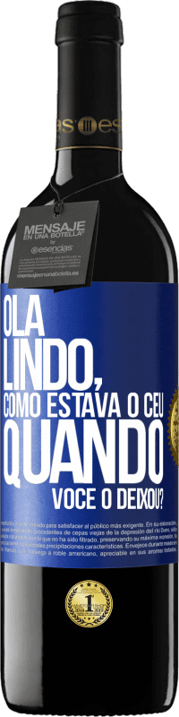 39,95 € Envio grátis | Vinho tinto Edição RED MBE Reserva Olá lindo, como estava o céu quando você o deixou? Etiqueta Azul. Etiqueta personalizável Reserva 12 Meses Colheita 2016 Tempranillo