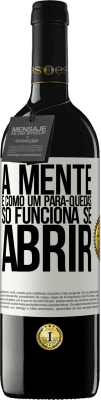 39,95 € Envio grátis | Vinho tinto Edição RED MBE Reserva A mente é como um pára-quedas. Só funciona se abrir Etiqueta Branca. Etiqueta personalizável Reserva 12 Meses Colheita 2016 Tempranillo