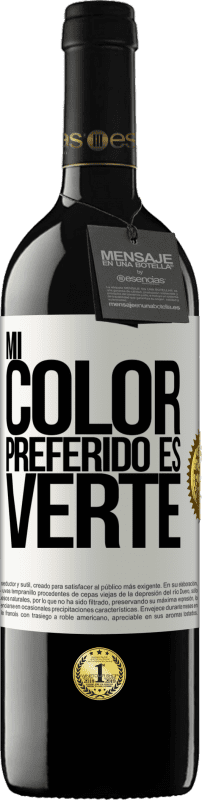 39,95 € Free Shipping | Red Wine RED Edition MBE Reserve Mi color preferido es: verte White Label. Customizable label Reserve 12 Months Harvest 2015 Tempranillo